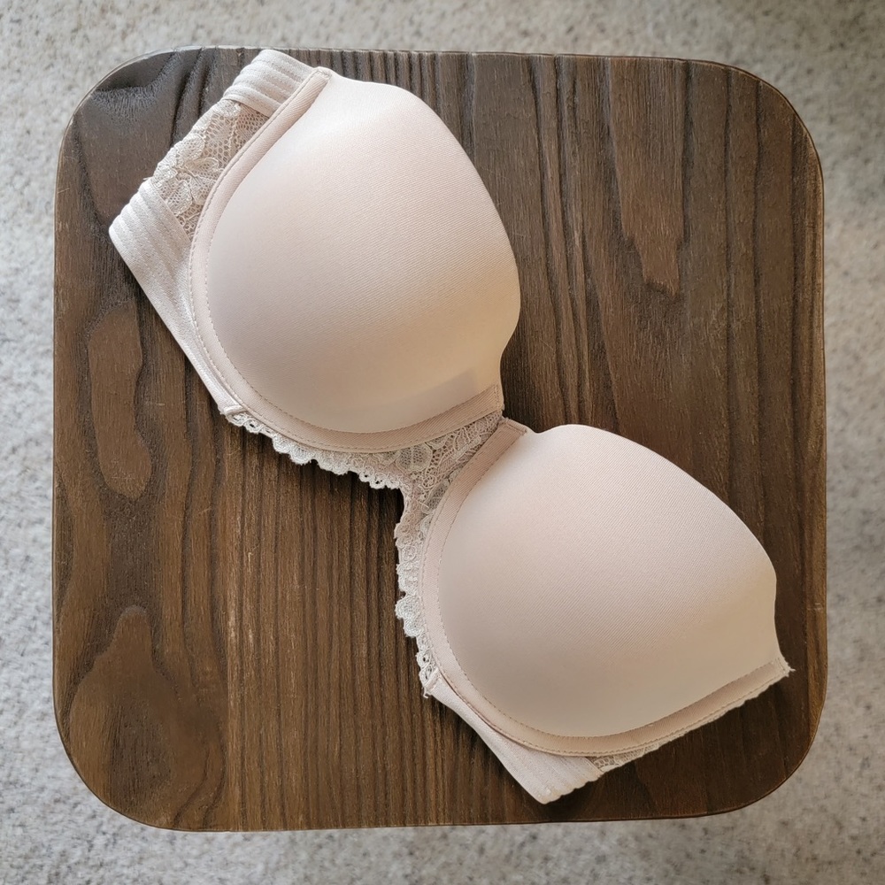 Maidenform 34C Beige Push Up Bra NO STRAPS